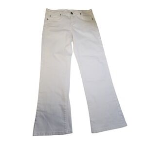 KUT from the‎ Kloth White Bootcut Jeans Women's Size 8 Stretch Cotton Blend